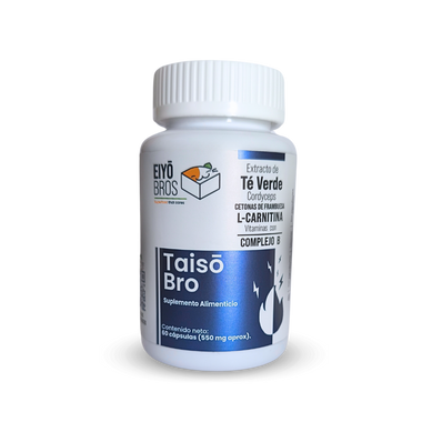 Taiso NUEVA FORMULA: Extracto de Té Verde, Cordyceps, Centonas de Franmbuesa, L-Carnitina Vitaminas y Complejo B