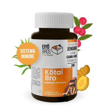 Kotai Bro Veganas con cúrcuma, jengibre, Camu-Camu y  Vitaminas (C,D,A) (sistema inmune y antioxidante)